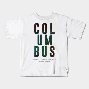 Columbus City typography Kids T-Shirt